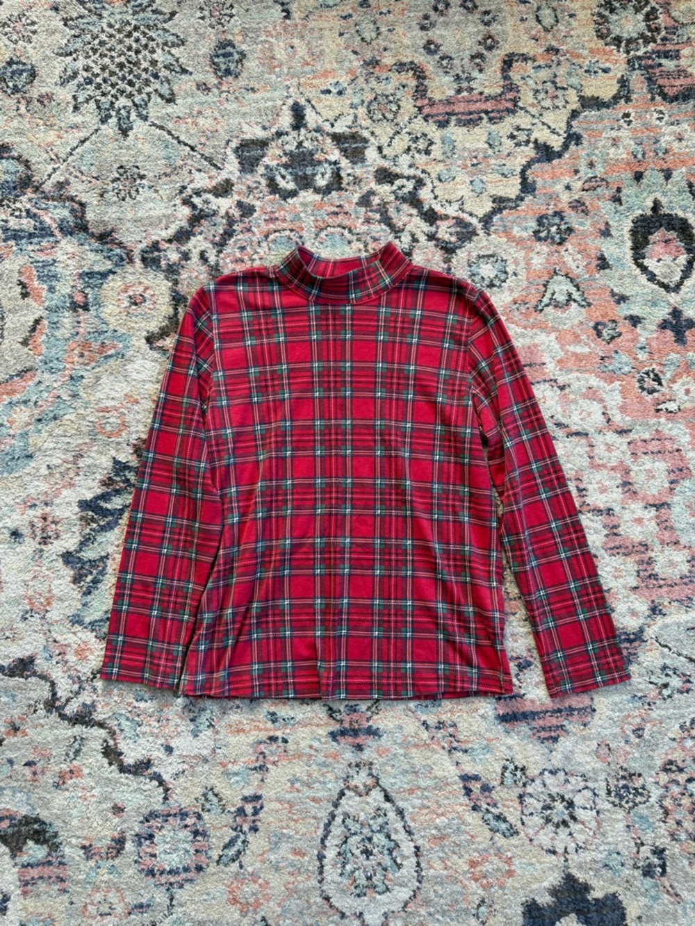 Red Plaid Turtleneck